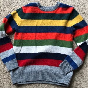 GAP boys wool multi striped warm sweater